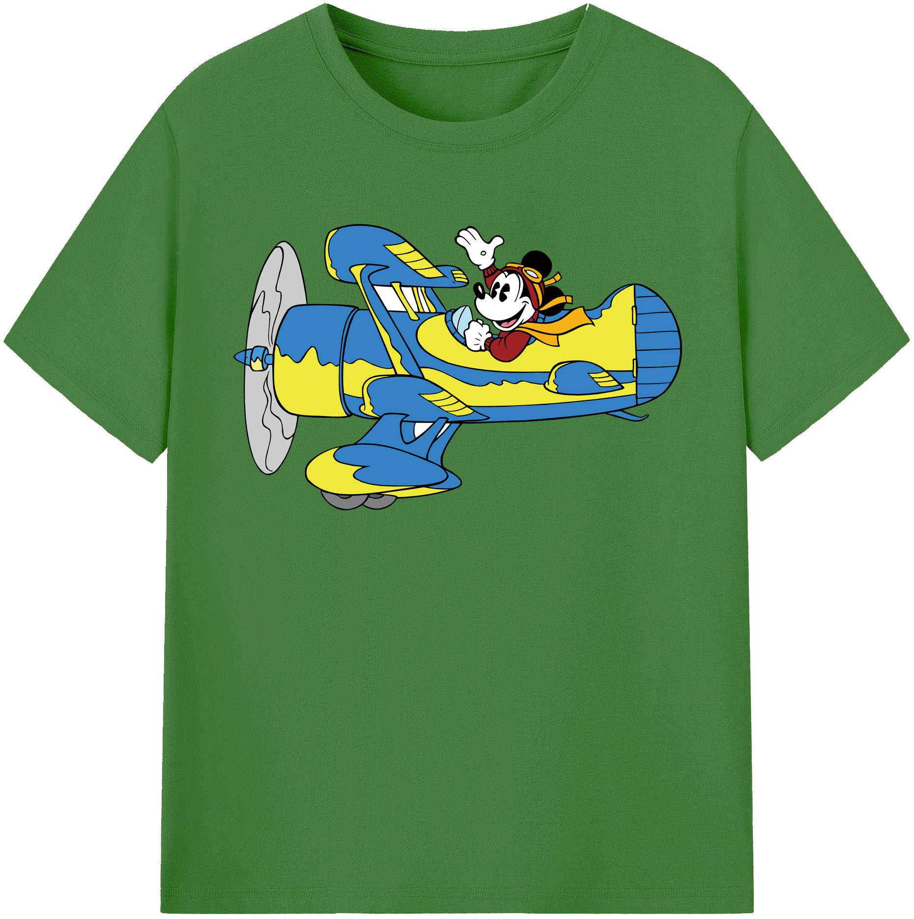 （画像用） ミッキーマウス Mickey Mouse レディースカジュアルプリントTシャツ（綿100％）
